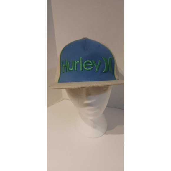 Hurley Hat Tan Blue Green Snapback Ball‎ Cap - Picture 1 of 10